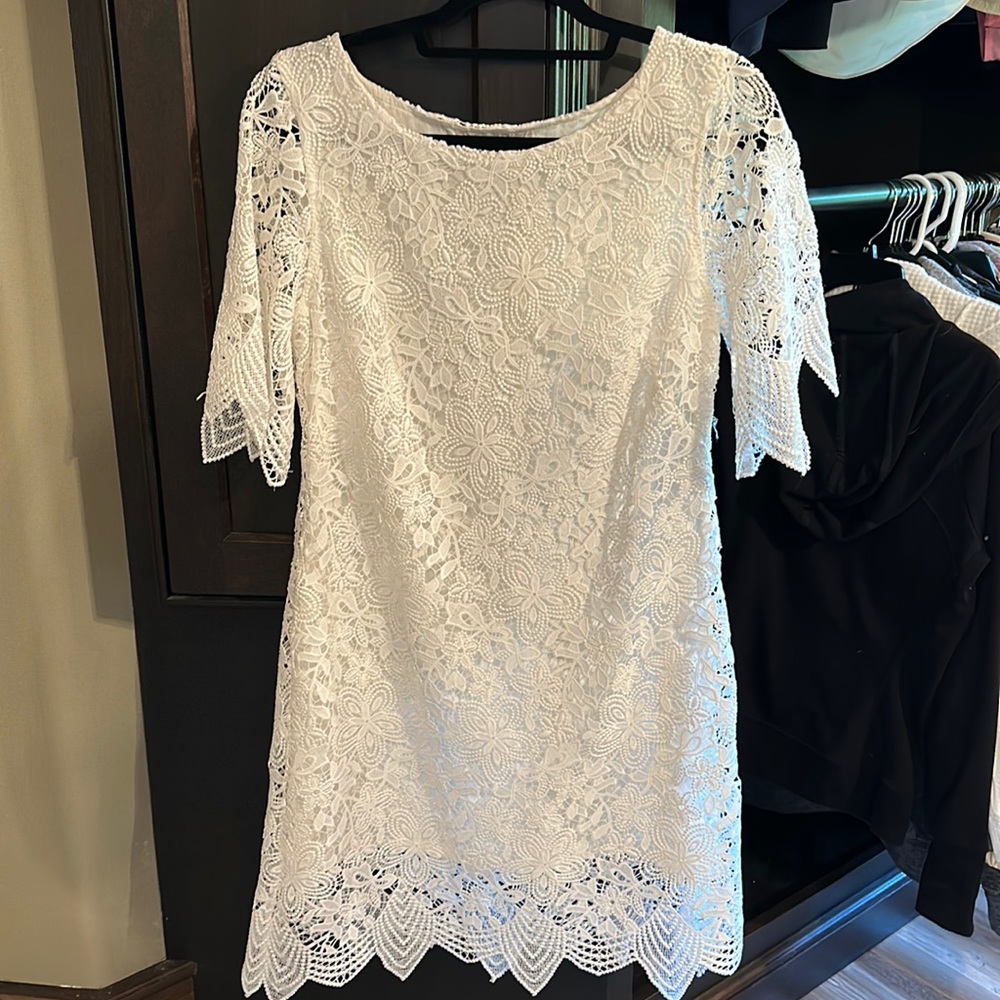 Anthropologie Charleston lace mini dress